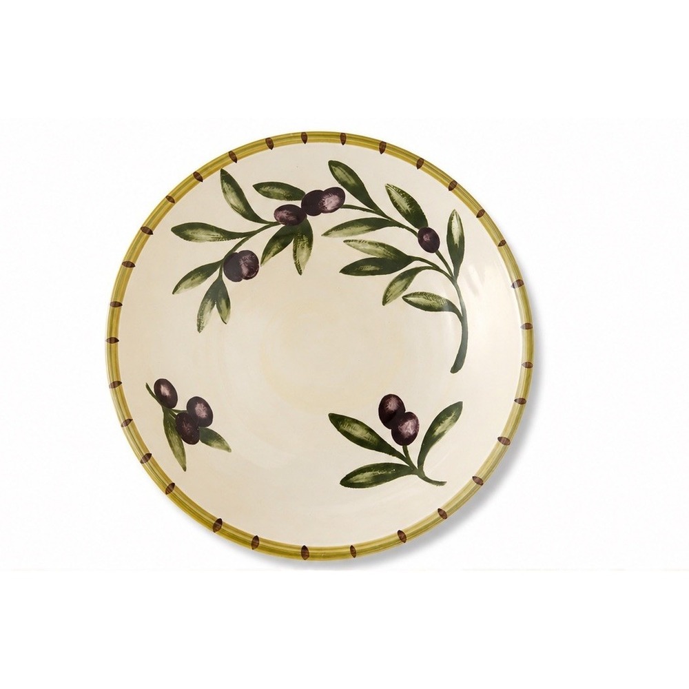 WILLIAMS-SONOMA Liguria Olive 13" SERVING Round Pasta Bowl Portugal